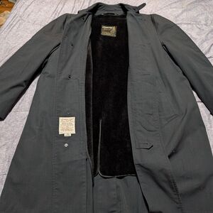 London Fog Charcoal Trench Coat